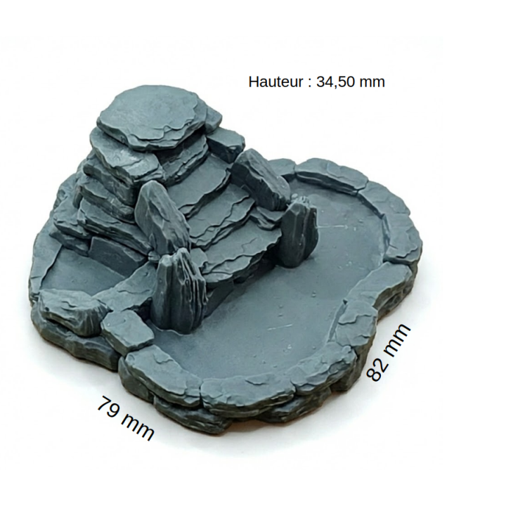 Cascade bassin de jardin diorama 1/43 – Accessoire paysage 3D Creative