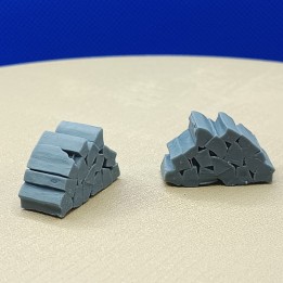 Diorama : Lot de 2 piles de bûches fendues - 3D Creative - 1:43