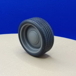 4 roues ø36 mm - Résine et pneus souples - 1:18