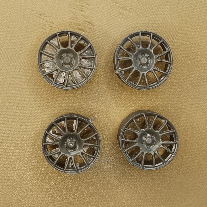 4 jantes ø28 x 16 mm - Résine - 1:18