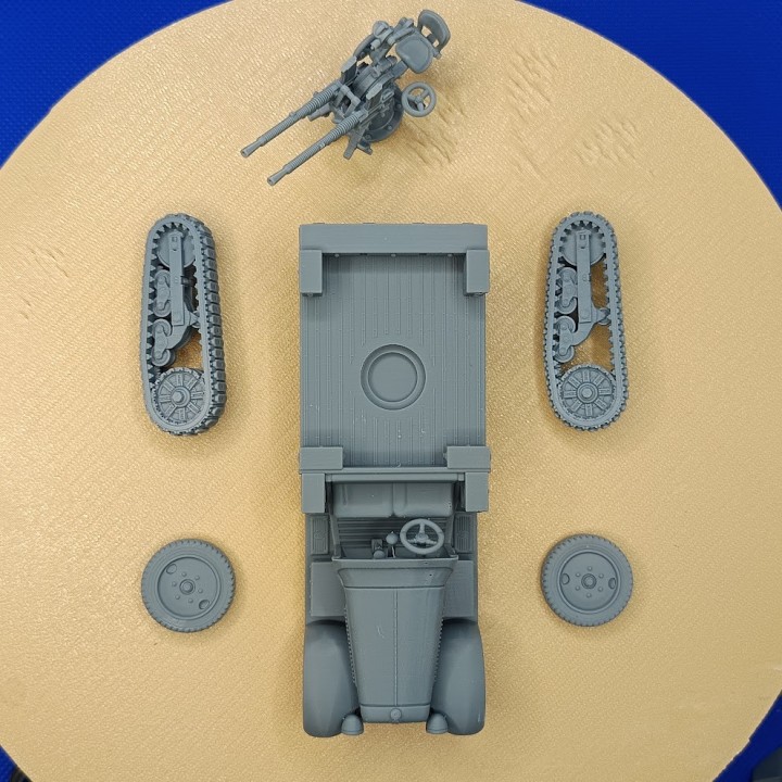 Citroën P19 Kegresse semi-chenillés + mitrailleuse - 3D Creative - 1:43