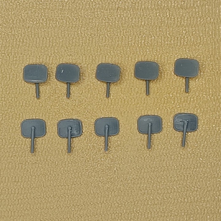 2 Rétroviseurs type Fourgon 6x4.50mm - 3D Creative - 1:43