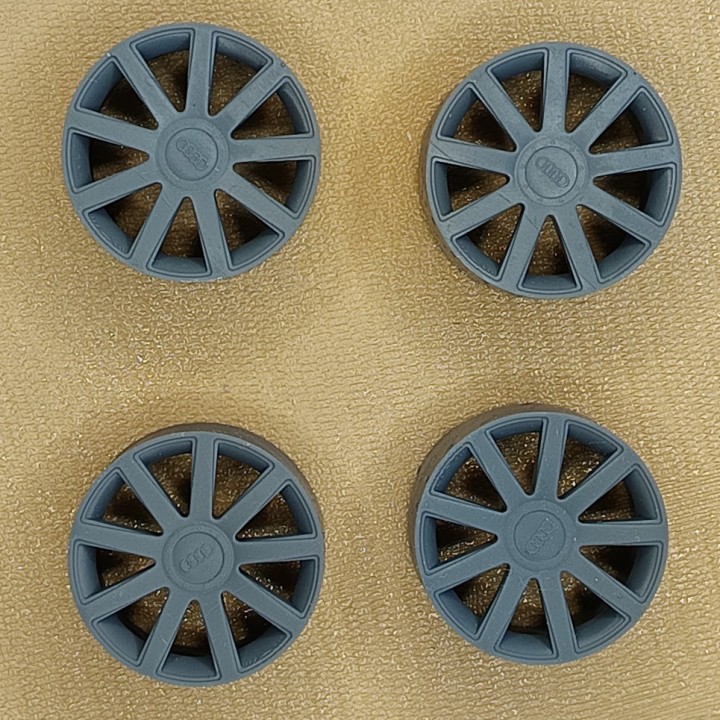 4 Jantes style Audi 9 branches - 3D CREATIVE - 1:24