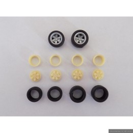 4 roues Gotti 6 branches + pneus slicks - MF Creation - 1:43