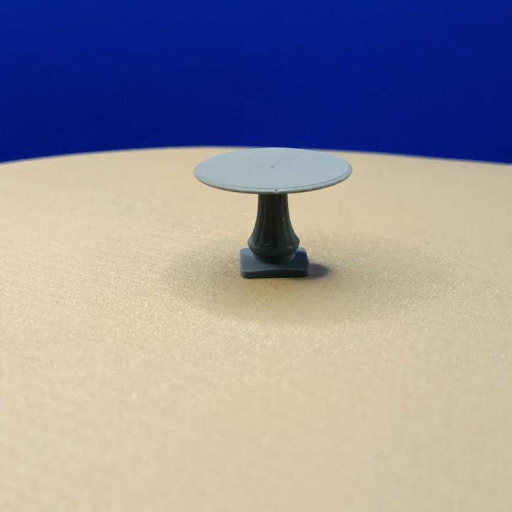 Ensemble Table et 2 Bancs en Pierre - Diorama 1/43 (3D Creative)