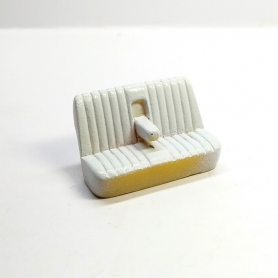 Banquette En Résine accoudoir ouvert - Blanc - 1:43 - Artisans43