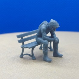 Diorama : Pilote Moto assis - 3D Creative - 1:43