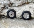 4 roues complètes - Ø15.30 mm - Ech. 1:43 - Alu et white metal