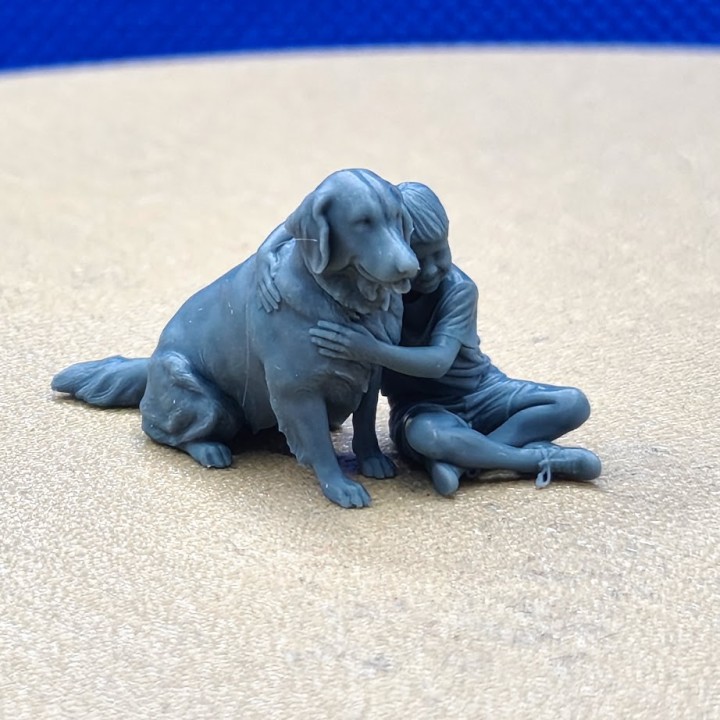 Enfant et son chien 1:43 - Figurine 3D Creative