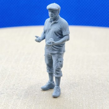 Diorama : Joueur de pétanque avec béret et triplette -3D CREATIVE -1:43