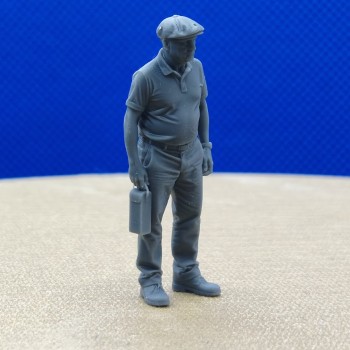 Diorama : Homme avec son béret et sa sacoche de boules -3D CREATIVE -1:43