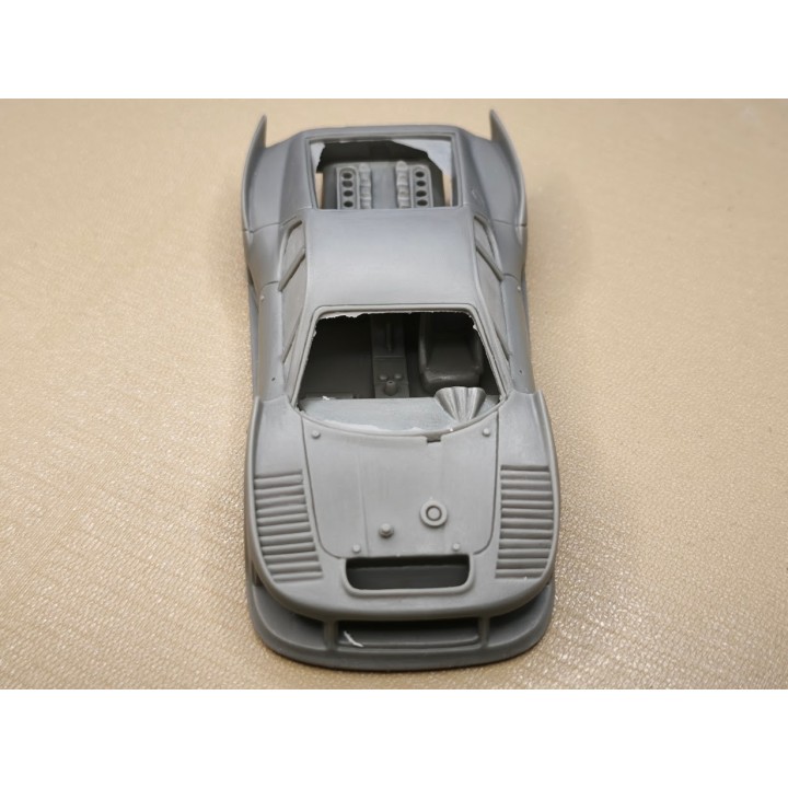 FERRARI 512 BB "IMSA" avant Posrche vue de haut