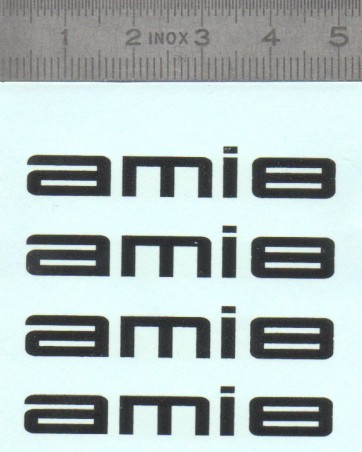 Décalcomanie - AMI8 - Citroën - Lot de 4
