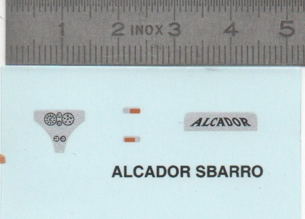 Décalcomanie - Alcador Sbarro - Ech.1:43