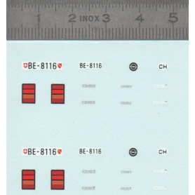 Décalcomanie - OPEL GSI - Plaques Suisse  - Ech. 1:43 - X2