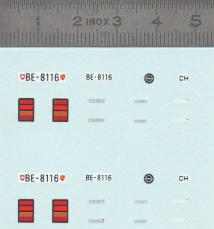 Décalcomanie - OPEL GSI - Plaques Suisse  - Ech. 1:43 - X2
