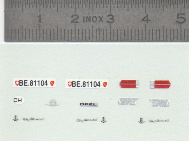 Décalcomanie - OPEL - Ech. 1:43