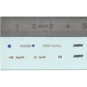 Décalcomanie - SAAB 900 Turbo - Ech. 1:43