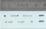 Décalcomanie - SAAB 900 Turbo - Ech. 1:43