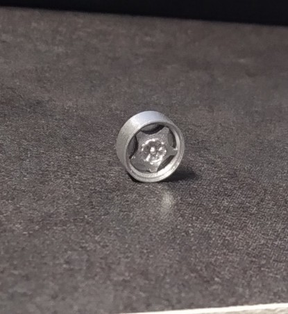 4 Jantes en Aluminium Ø 9.50 - Insert résine - Ech 1:43