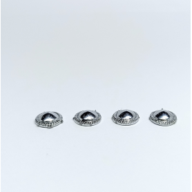 4 inserts ø8 mm - White Metal - Chromé