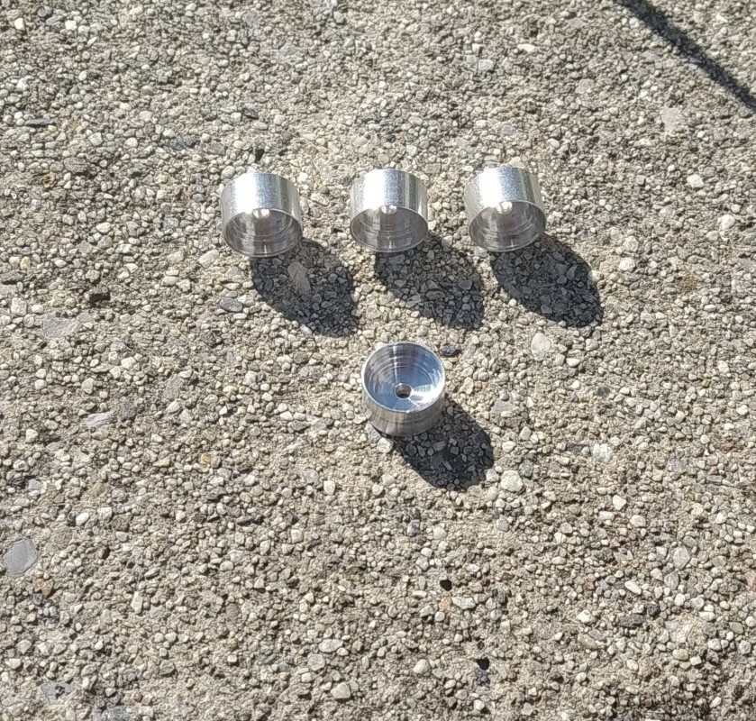 5 Jantes profondes en aluminium pour insert de ø 7.10 mm