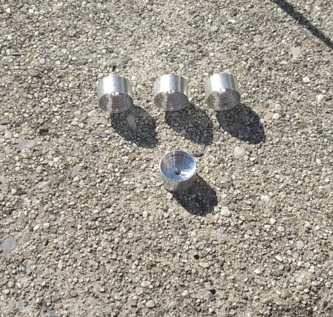 5 Jantes profondes en aluminium pour insert de ø 7.10 mm