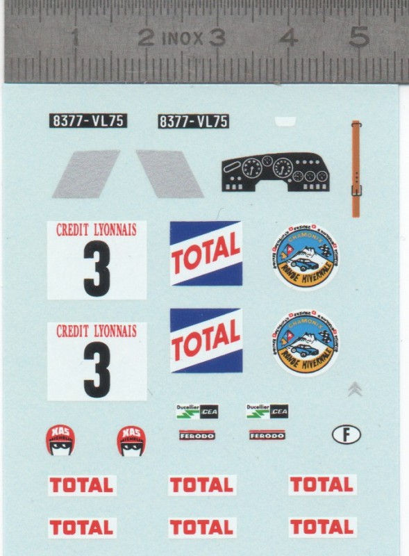 Décalcomanie - DS N°3 Ronde Chamonix - Ech. 1:43