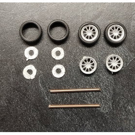 4 roues complètes  - ø15. - Ech. 1:43