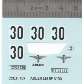 Décalcomanie - ADLER LM 59 N°30 - Ech 1:43