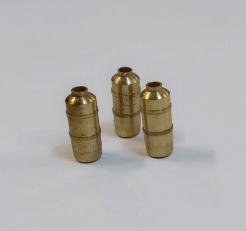 Lot de 3 extincteurs en laiton - Hauteur 9.80 mm