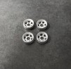 4 jantes 6 écrous  en White Metal - ø11.50 mm