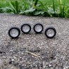 4 roues complètes - Ø14 mm - Ech. 1:43 - white metal