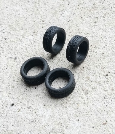 Pneus souples par 4 - ø intérieur 12 mm - Ech. 1:43