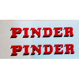 Décalcomanie PINDER - 5cm - Lot de 2