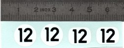 Décalques N°12 - Échelle 1:43 - X4