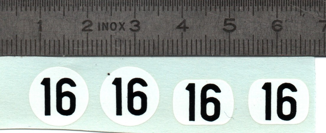 Décalques N°16 - Échelle 1:43 - X4