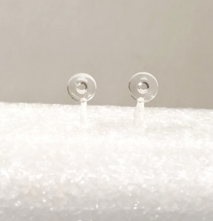 2 Optiques de phare en résine translucide - ø5mm - X2