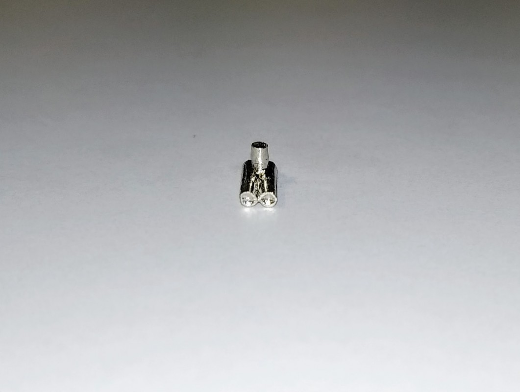 2 doubles sorties d'échappement  - White Metal chromé - Ech 1:43 - X2