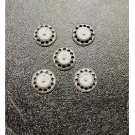 5 Inserts en White Metal  - Ø 9 mm - Ech. 1:43