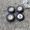 4 roues complètes  - Ø 16mm - Ech. 1:43 - White Metal