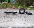 4 roues complètes  - Ø 16mm - Ech. 1:43 - White Metal