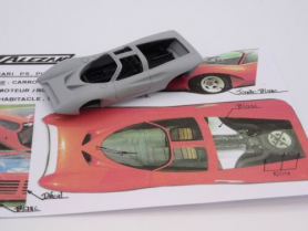 Marketplace : ALEZAN MODELS KIT 1/43 FERRARI P5 PININFARINA 1968 - ALEZAN  - 1:43