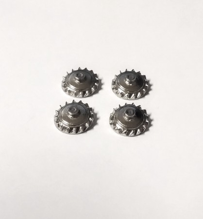 4 inserts pour Bugatti - White Metal Chromé - Ech 1:43