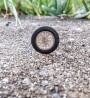 4 roues complètes à rayons Ø 18 mm - Laiton chromé - Ech 1:43