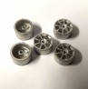 5 jantes Ford Sierra Cosworth 8 rayons - Ech 1:43 - White Metal