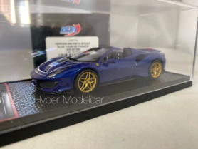 Marketplace - Ferrari 488 Circuit Spider2019 Bleu Tour De France - BBR Models - 1/43