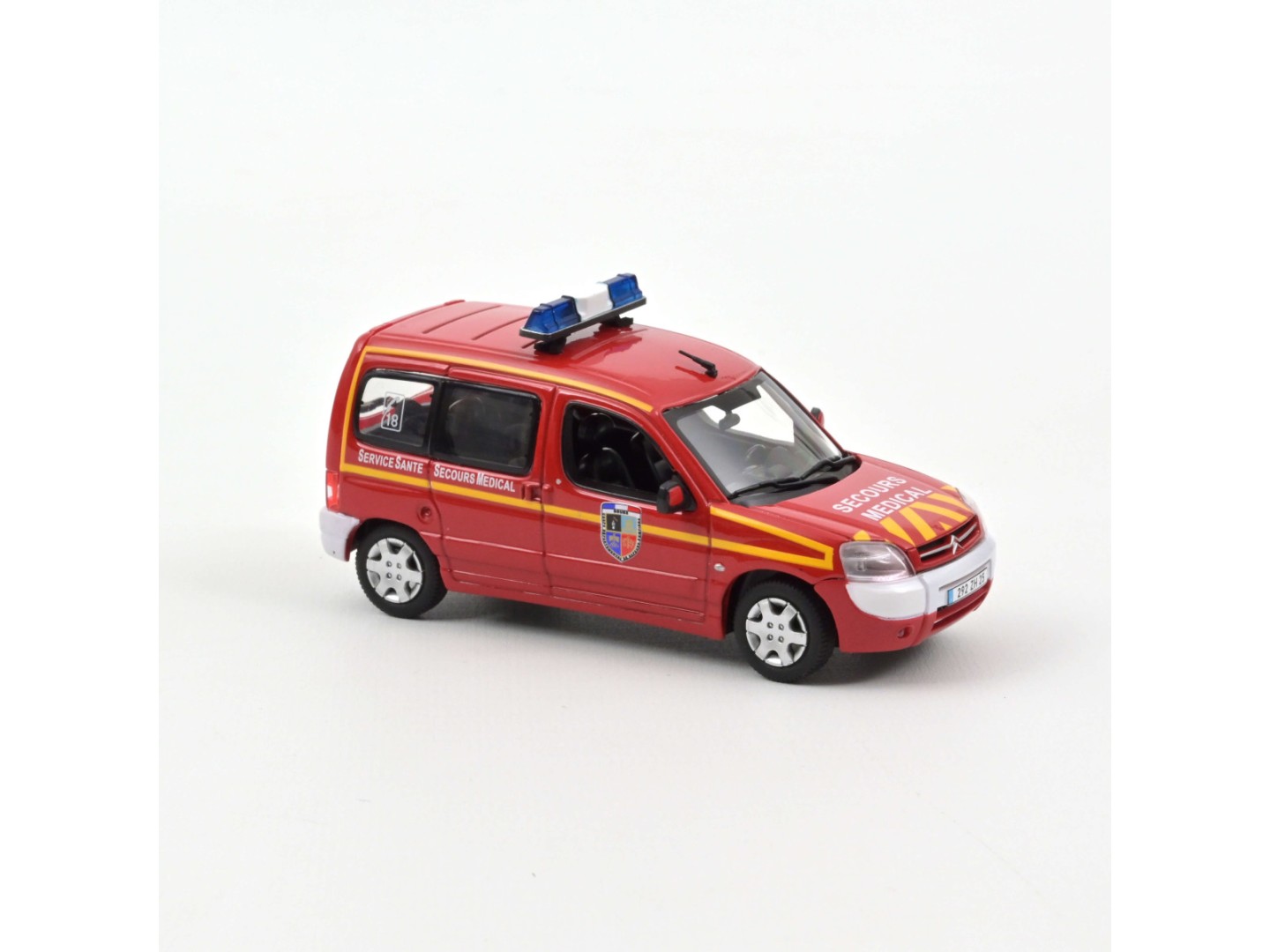 Marketplace : Citroën Berlingo 2004 Pompiers - Secours Médical - Norev - 1:43