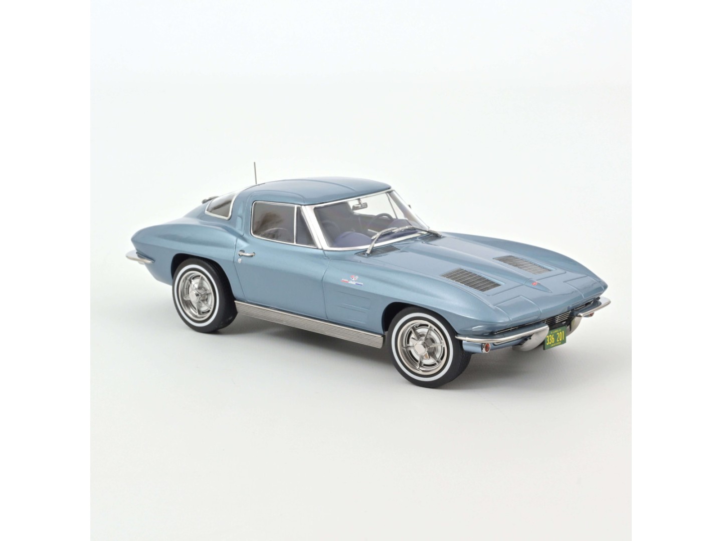 Marketplace - Chevrolet Corvette Sting Ray 1963 Bleu clair  - Norev - 1:18