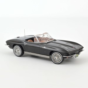 Marketplace - Chevrolet Corvette Sting Ray Cabriolet 1963 Noir - Norev - 1:18